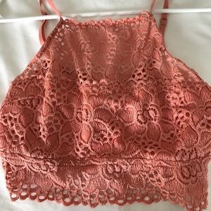 coral AERIE bralette